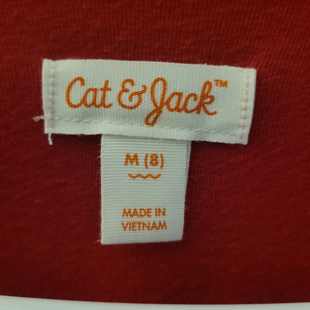 Cat & Jack Red Glitter Tulle Holiday Dress Size Medium